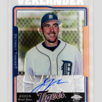 2005 Topps Chrome Justin Verlander Autographed Rookie Card